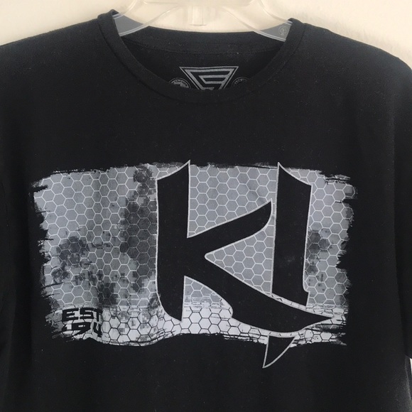 💝 10/$10 💝 Short Sleeve 100% Cotton Black T-shirt Size L - Picture 3 of 4